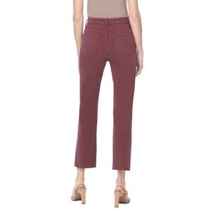 Vervet women’s High Rise Straight‎ Slim Jeans burgundy size 28 nwt